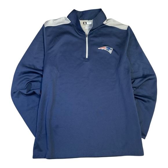 NFL Team Apparel 🏈 New England Patriots 1/4 Zip Pullover Sweatshirt Men’s XL - Picture 1 of 5